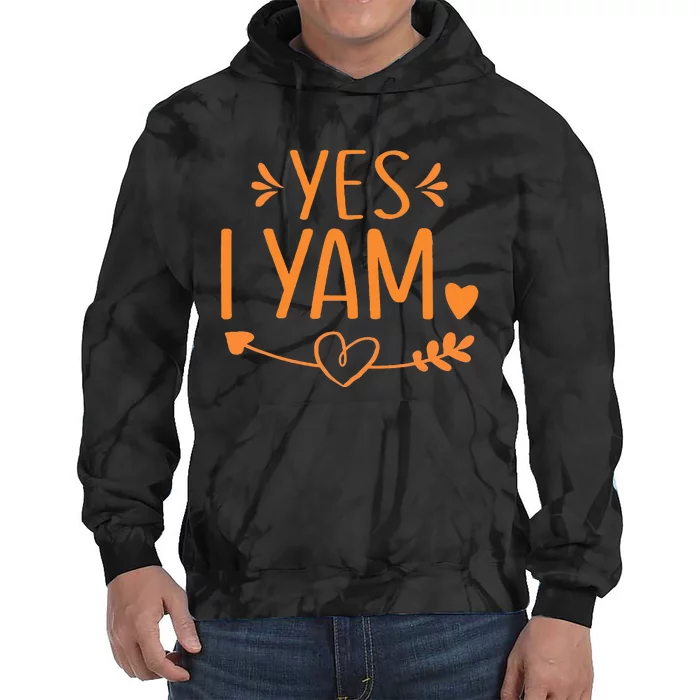 Thanksgiving Sweet Potato Yes I Yam Tie Dye Hoodie