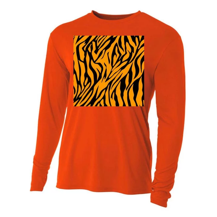 Tiger Stripes Pattern Cooling Performance Long Sleeve Crew