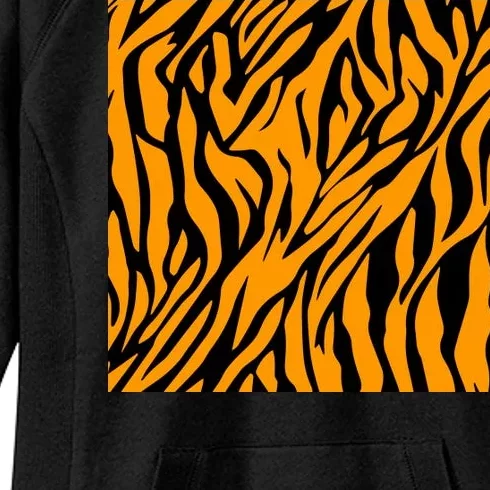 Tiger Stripes Pattern Women's Fleece Hoodie