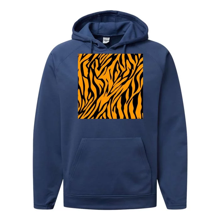 Tiger Stripes Pattern Performance Fleece Hoodie