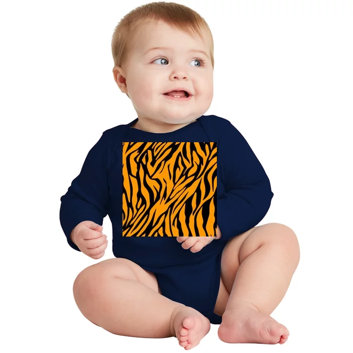 Tiger Stripes Pattern Baby Long Sleeve Bodysuit