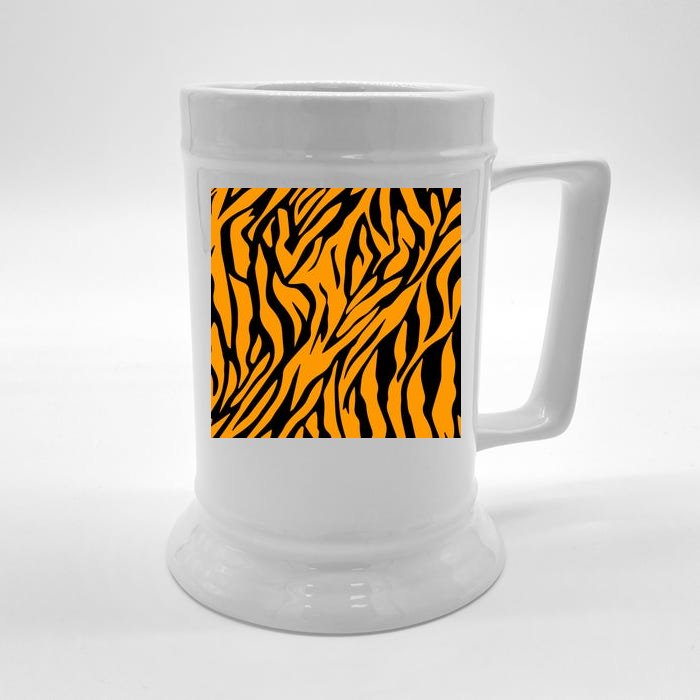 Tiger Stripes Pattern Front & Back Beer Stein