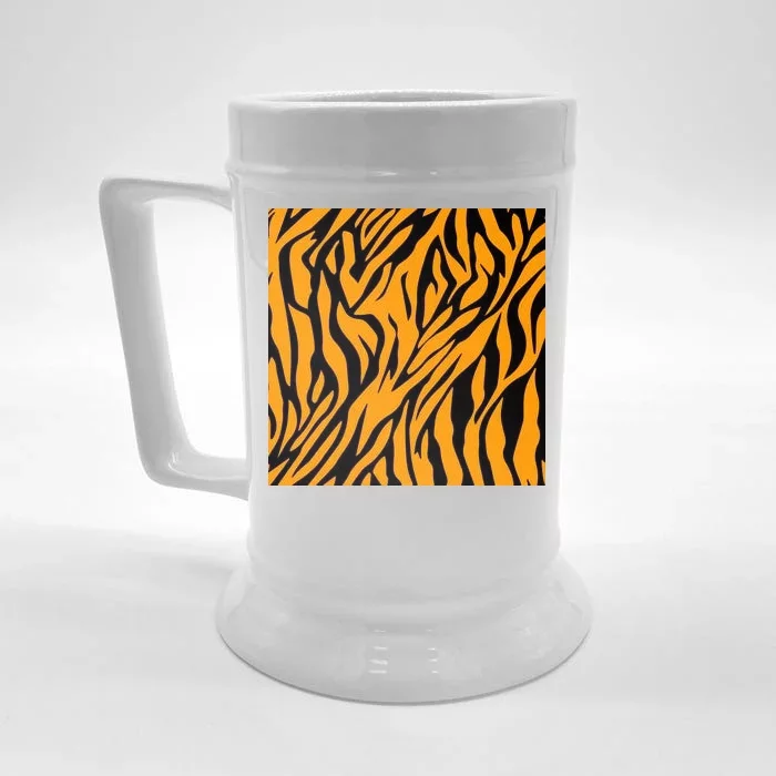 Tiger Stripes Pattern Front & Back Beer Stein