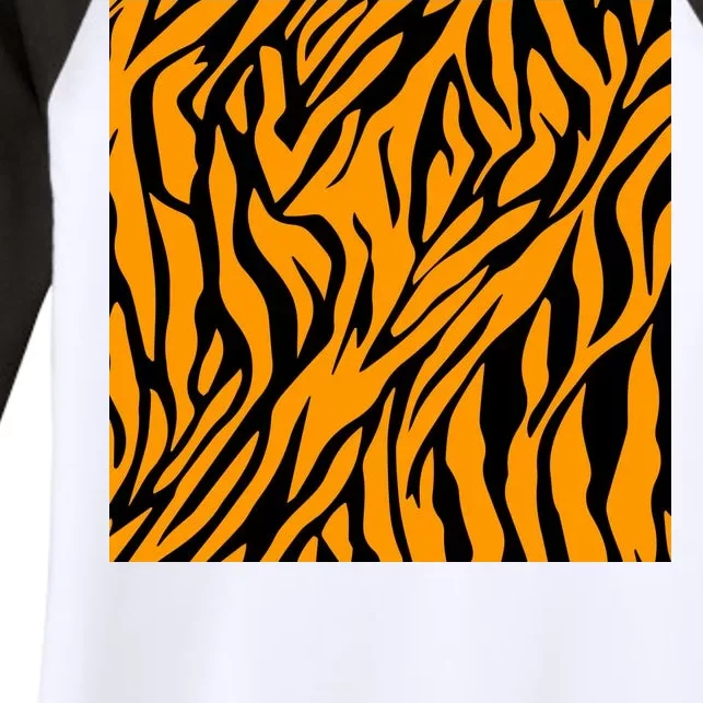 Tiger Stripes Pattern Women's Tri-Blend 3/4-Sleeve Raglan Shirt