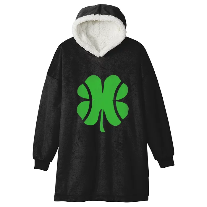 Tennis St Patricks Day For Tennis Player Gift Shamrock Hooded Wearable Blanket