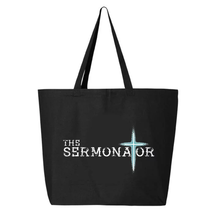 The Sermonator Pastor Appreciation Christian Cross Fun 25L Jumbo Tote