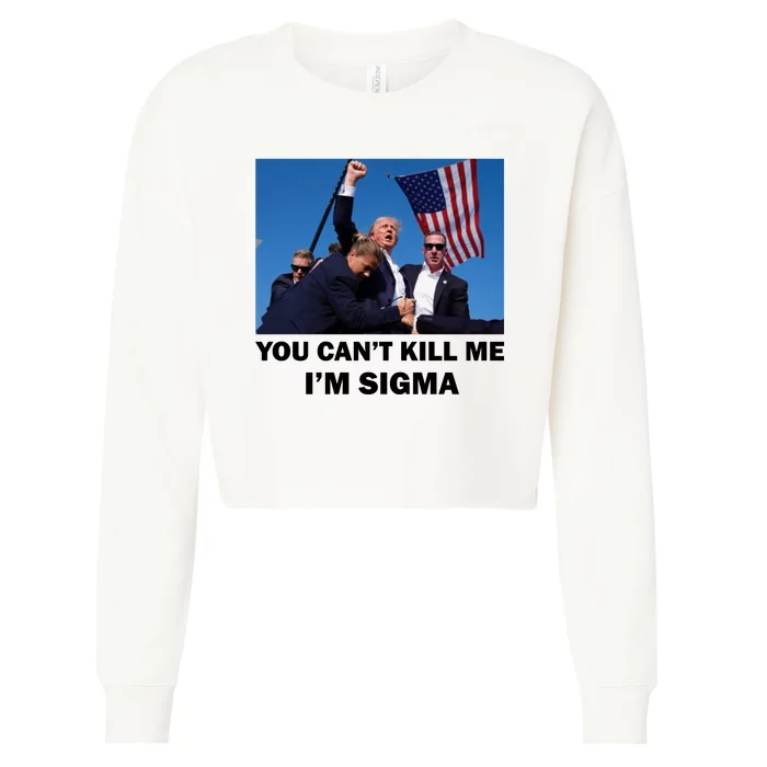 Trump Shot Pennsylvania Rally You CanT Kill Me IM Sigma Cropped Pullover Crew