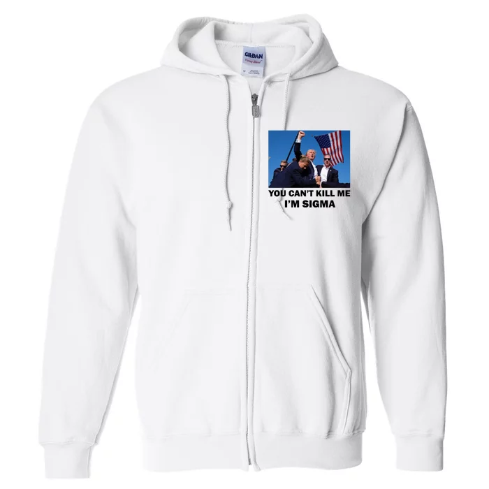 Trump Shot Pennsylvania Rally You CanT Kill Me IM Sigma Full Zip Hoodie