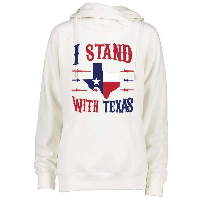 Texas Strong Patriotic Texas Pride Womens Funnel Neck Pullover Hood