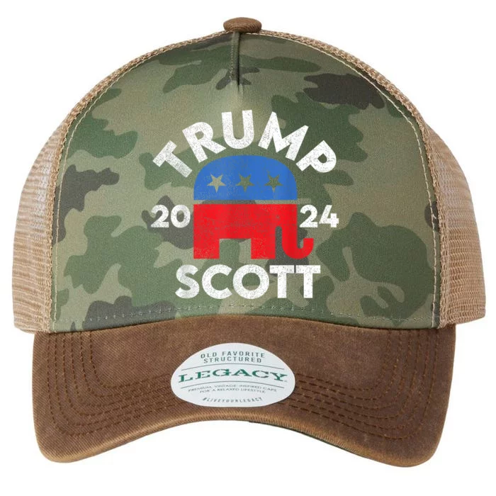 Trump Scott President Trump 2024 Legacy Tie Dye Trucker Hat