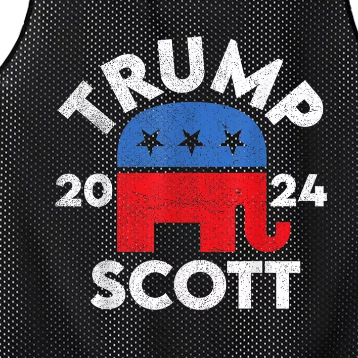 Trump Scott President Trump 2024 Mesh Reversible Basketball Jersey Tank