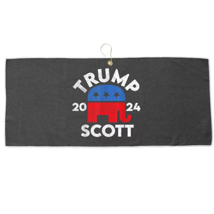 Trump Scott President Trump 2024 Large Microfiber Waffle Golf Towel