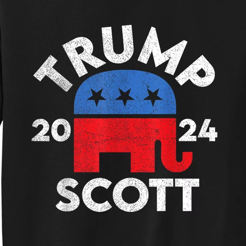 Trump Scott President Trump 2024 Tall Sweatshirt