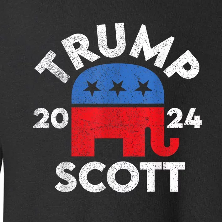 Trump Scott President Trump 2024 Toddler Sweatshirt