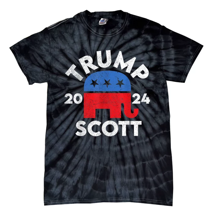 Trump Scott President Trump 2024 Tie-Dye T-Shirt