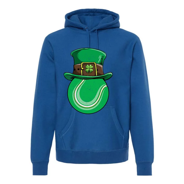 Tennis St Patricks Day Ball Leprechaun Shamrock Great Gift Premium Hoodie