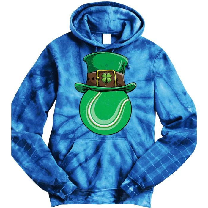 Tennis St Patricks Day Ball Leprechaun Shamrock Great Gift Tie Dye Hoodie