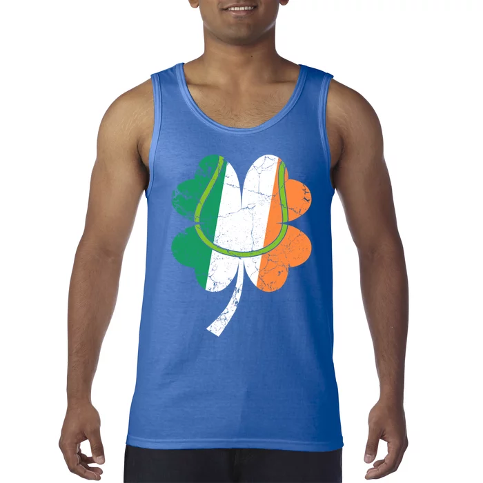 Tennis St Patricks Day Catcher Pitcher Shamrock Gift Tank Top