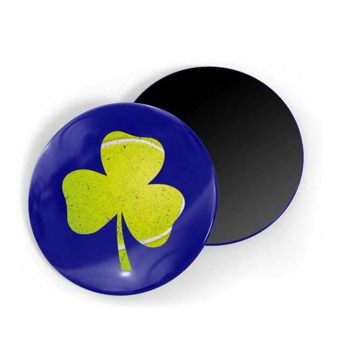 Tennis St Patricks Day Funny Gift Distressed Irish Shamrock Gift Magnet