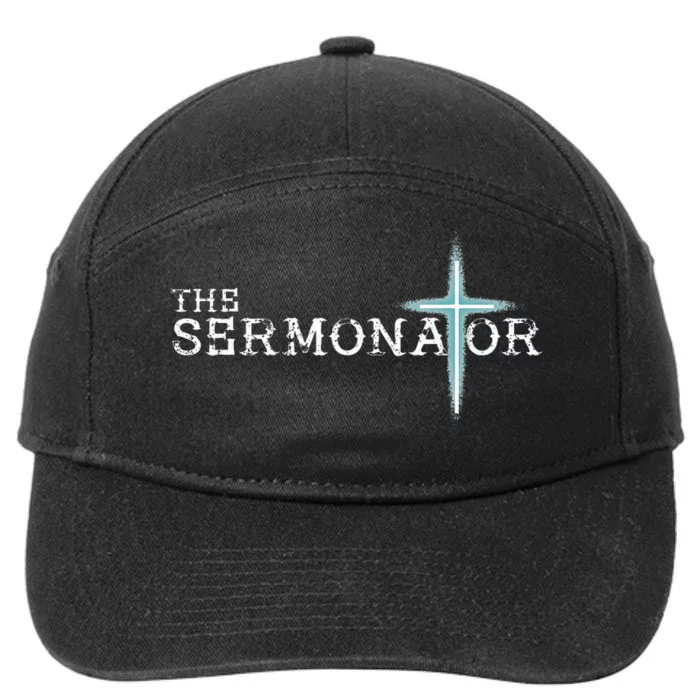 The Sermonator Pastor Appreciation Christian Cross 7-Panel Snapback Hat