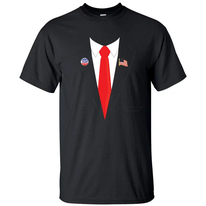 Tuxedo Suit Presidents Day Trump Pin Costume Tall T-Shirt