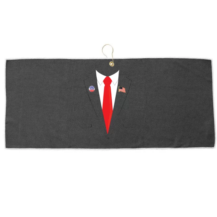 Tuxedo Suit Presidents Day Trump Pin Costume Large Microfiber Waffle Golf Towel