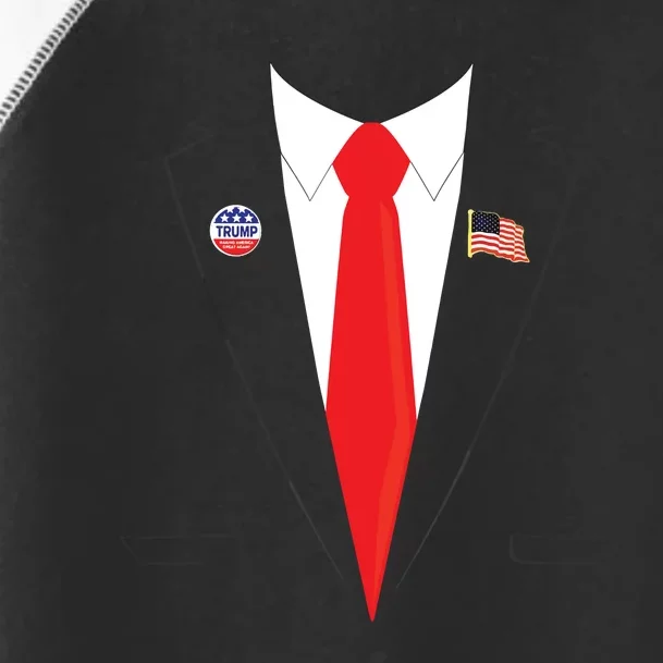 Tuxedo Suit Presidents Day Trump Pin Costume Toddler Fine Jersey T-Shirt