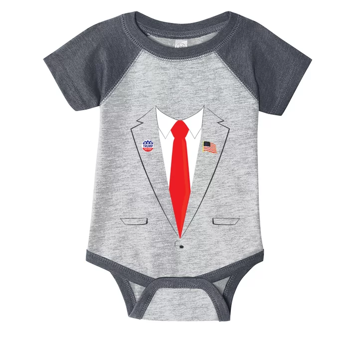 Tuxedo Suit Presidents Day Trump Pin Costume Infant Baby Jersey Bodysuit