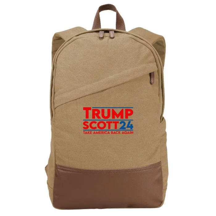 Trump Scott President Trump 2024 Cotton Canvas Backpack