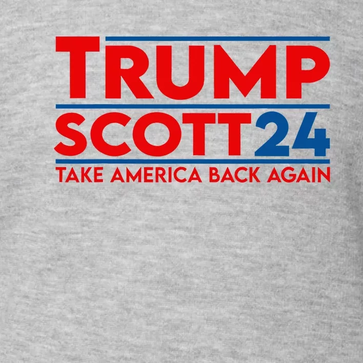 Trump Scott President Trump 2024 Toddler Sweatshirt