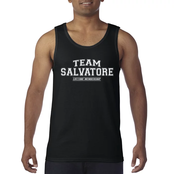 Team Salvatore Proud Family Surname Last Name Tank Top