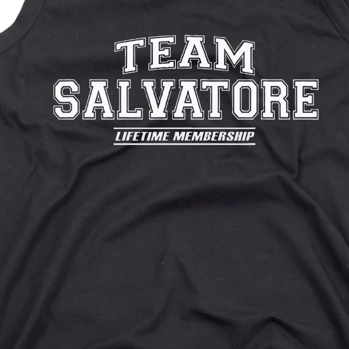 Team Salvatore Proud Family Surname Last Name Tank Top