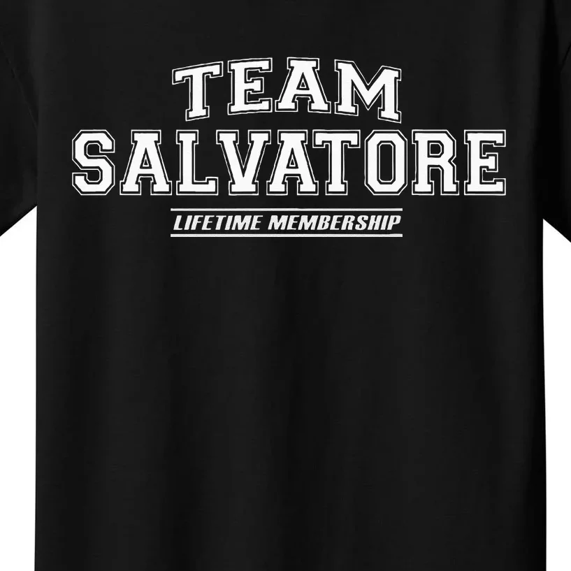 Team Salvatore Proud Family Surname Last Name Kids T-Shirt