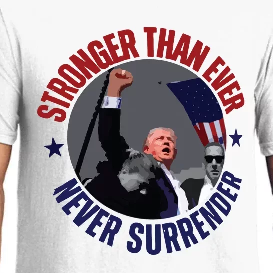 Trump Shot Photo Never Surrender Trump 2024 Butler Rally Trump Pajama Set