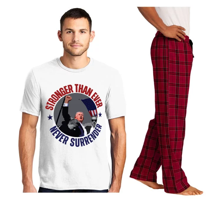 Trump Shot Photo Never Surrender Trump 2024 Butler Rally Trump Pajama Set