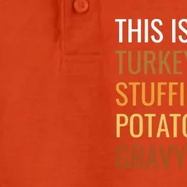 Turkey Stuffing Potatoes Gravy Funny Thanksgiving Great Gift Dry Zone Grid Performance Polo