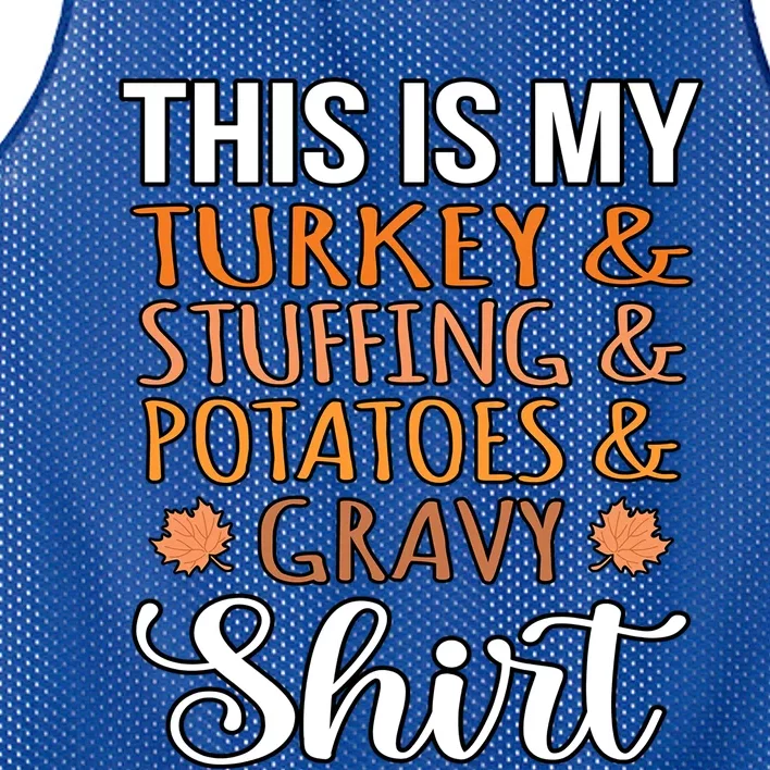 Turkey Stuffing Potatoes Gravy Thanksgiving Family Graphic Gift Mesh Reversible Basketball Jersey Tank