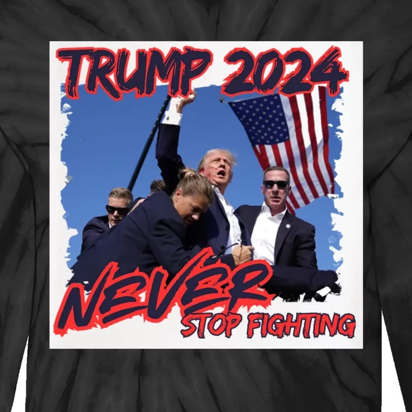 Trump Shooting President Trump Trending Political Trump 2024 Election A Tie-Dye Long Sleeve Shirt