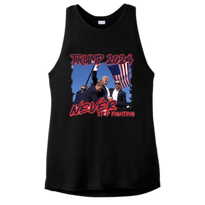 Trump Shooting President Trump Political Trump 2024 Election A Ladies Tri-Blend Wicking Tank