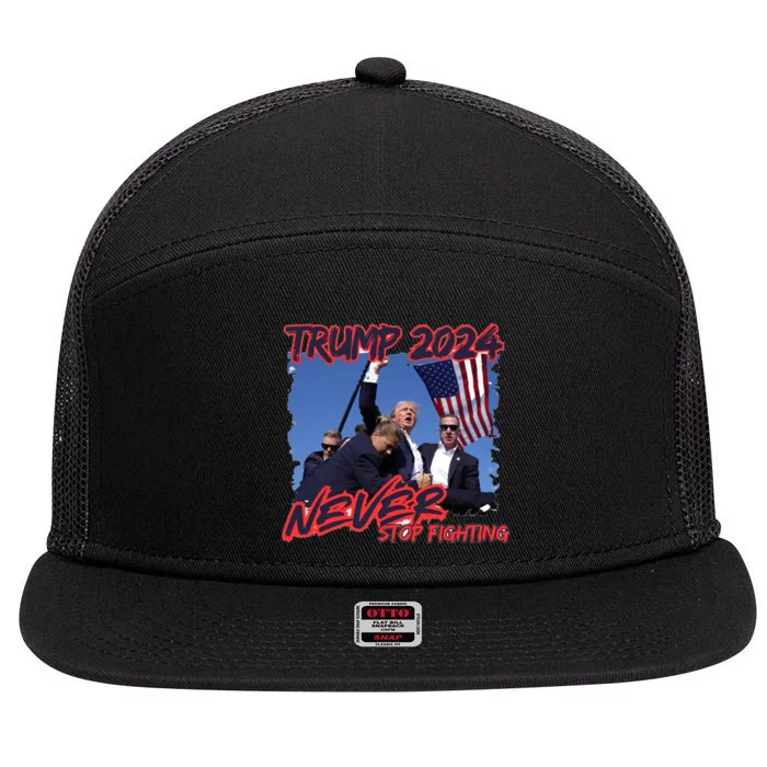 Trump Shooting President Trump Political Trump 2024 Election A 7 Panel Mesh Trucker Snapback Hat