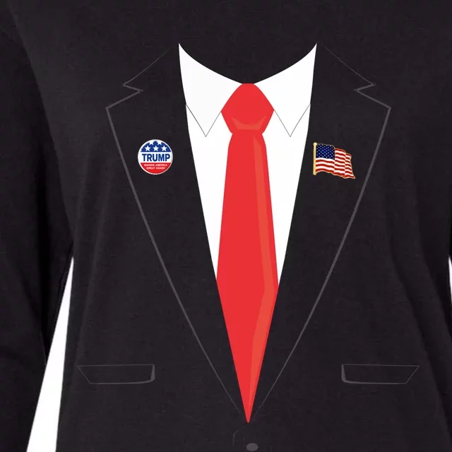 Tuxedo Suit Presidents Day Trump Pin Costume 2024 Long Sleeve Womens Cotton Relaxed Long Sleeve T-Shirt