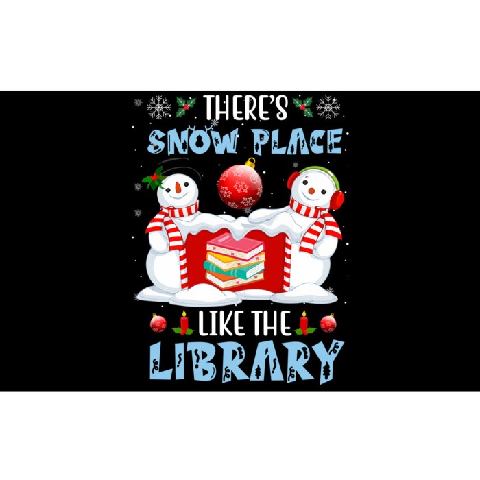 There's Snow Place Like The Library Book Worm Christmas Bumper Sticker