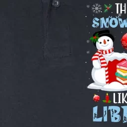 There's Snow Place Like The Library Book Worm Christmas Softstyle Adult Sport Polo