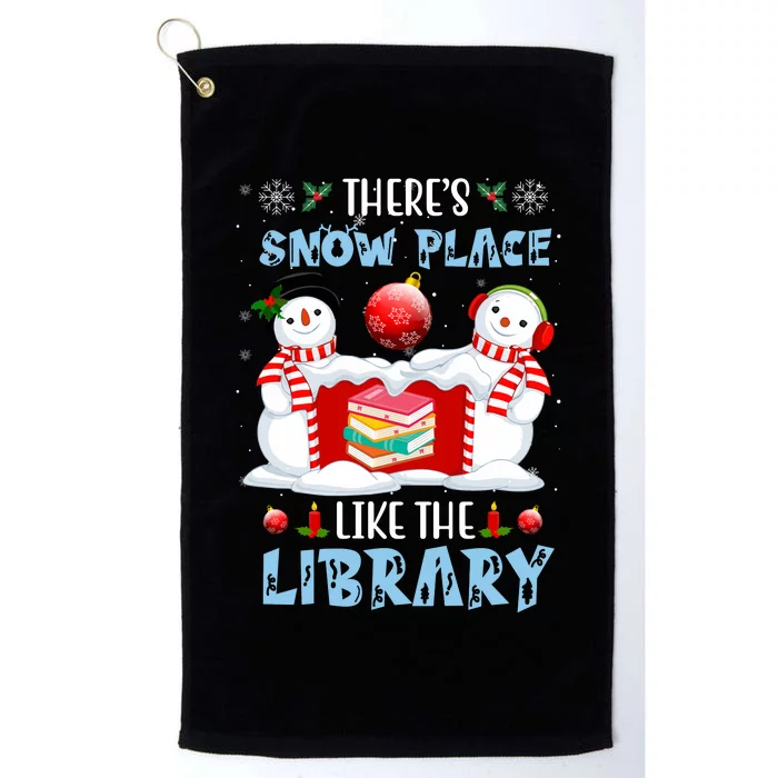 There's Snow Place Like The Library Book Worm Christmas Platinum Collection Golf Towel