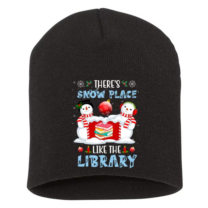 There's Snow Place Like The Library Book Worm Christmas Short Acrylic Beanie