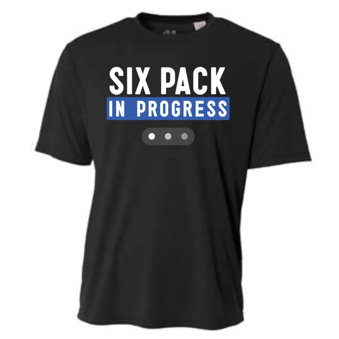 Trendy Six Pack In Progress Loading Bar Fitness Humor Gift Cooling Performance Crew T-Shirt