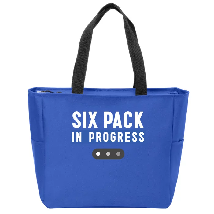 Trendy Six Pack In Progress Loading Bar Fitness Humor Gift Zip Tote Bag