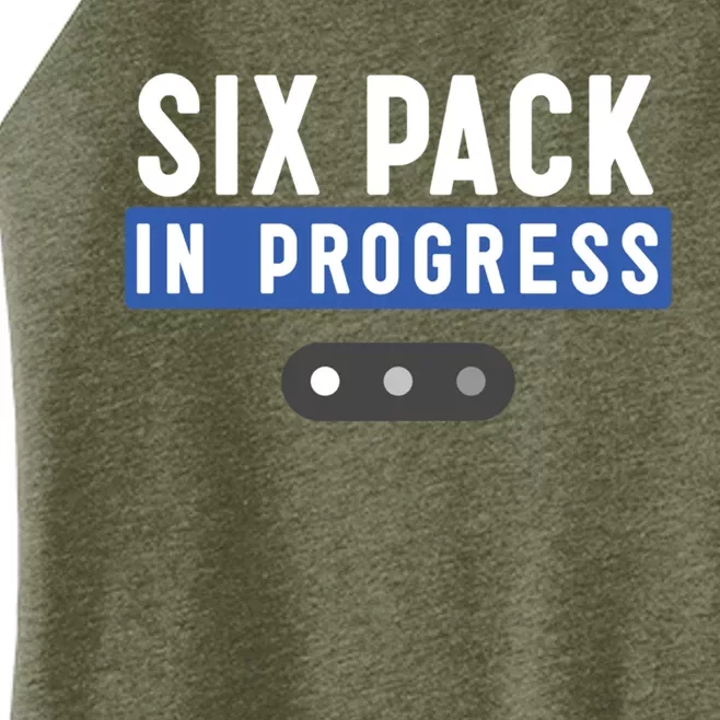 Trendy Six Pack In Progress Loading Bar Fitness Humor Gift Women’s Perfect Tri Rocker Tank