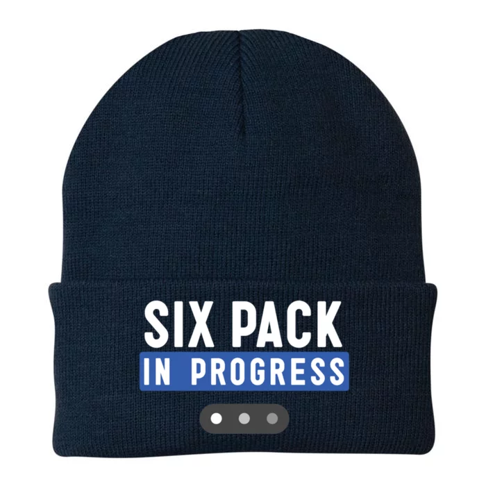 Trendy Six Pack In Progress Loading Bar Fitness Humor Gift Knit Cap Winter Beanie