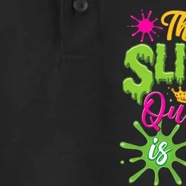 This Slime Queen Is 6 Slime 6th Birthday Dry Zone Grid Performance Polo